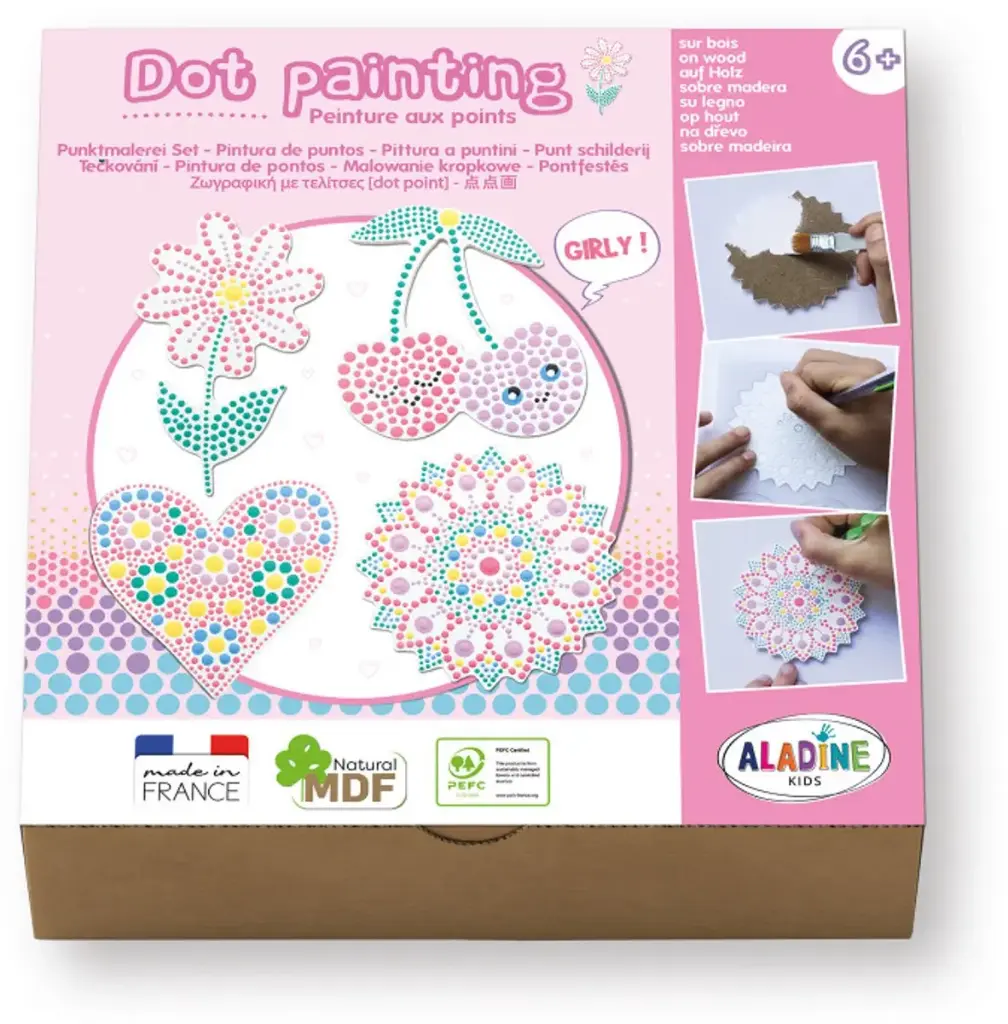 Aladine - Peinture aux points - Girly