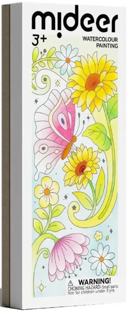 Mideer - Aquarelle - Fleur et papillon 