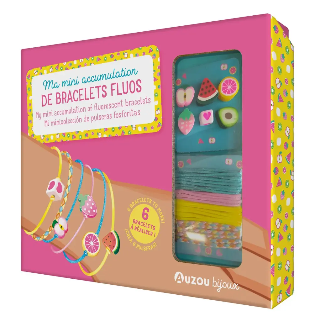 Auzou Bijoux - Mon Superbe Bijou - Ma petite accumulation de bracelets fluos - 6 ans +