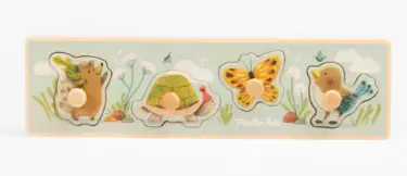 Moulin Roty - Puzzle encastrable - Trois petits lapins 