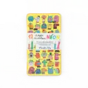 Moulin Roty - 12 crayons de couleur néon 