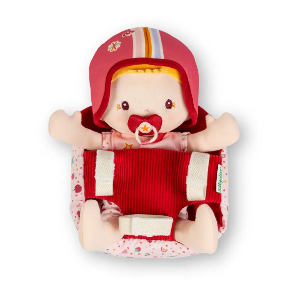 Lilliputiens - Poupée en tissu et siège vélo Lena