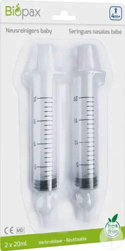 Biopax - Lot de 2 seringues nasales bébé 