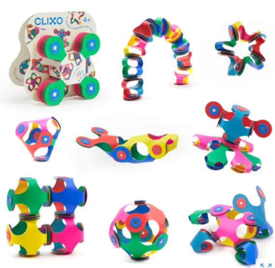 Clixo - Tiny & Mighty - Jeu de construction magnétique flexible - 9 pièces - dès 4 ans