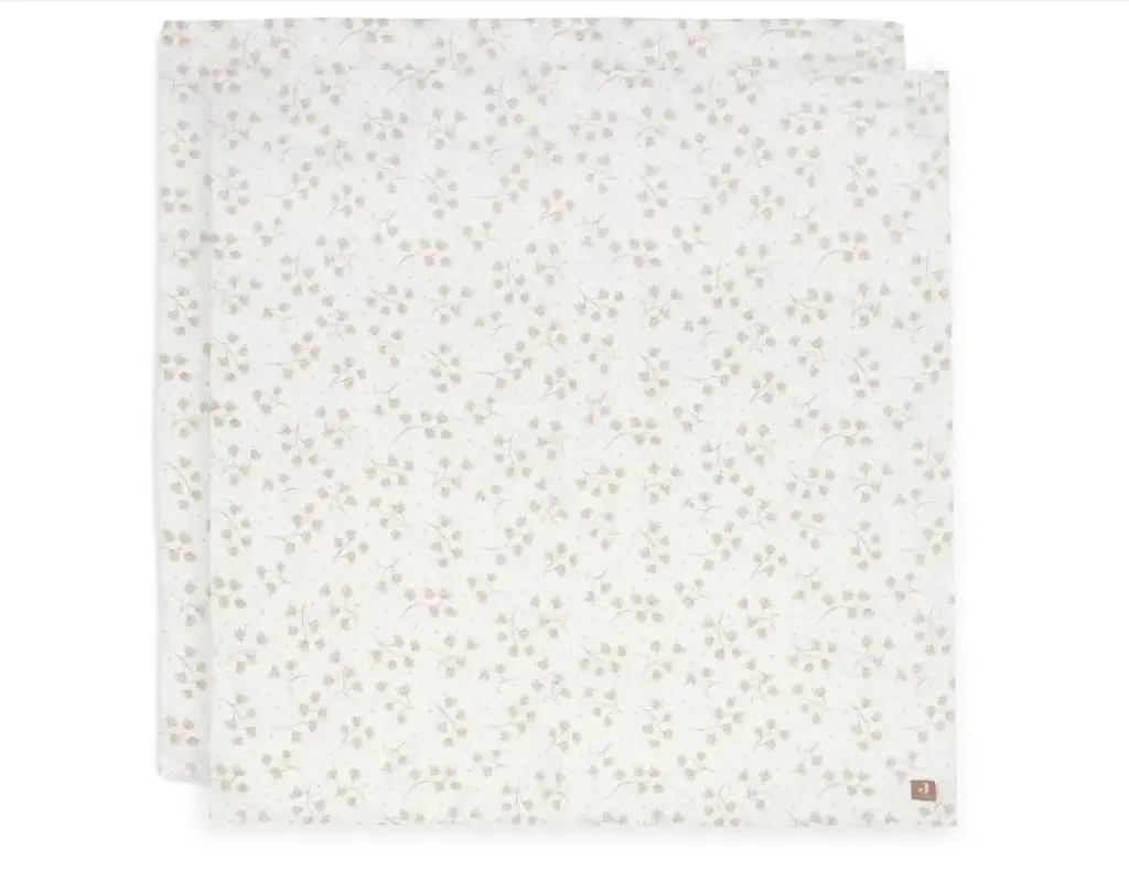 JOLLEIN - Lange Gaze de Coton Small 115x115cm - Leafy Dreams - 2 Unités