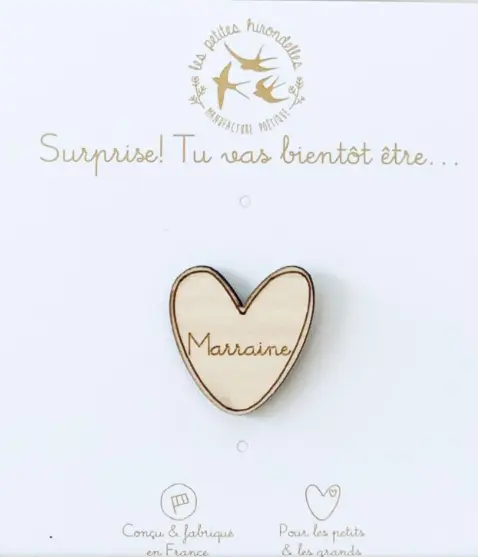 Les petites hirondelles - Pin's annnonce de grossesse - Marraine