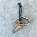 Les petites hirondelles - Porte-clés - Coeur Super papi - Vert Foncé