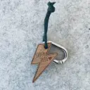 Les petites hirondelles - Porte-clés - Coeur Super papa - Vert Foncé