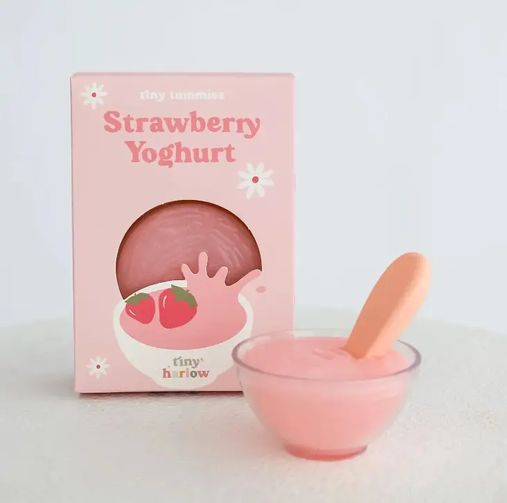 Tiny Harlow - Bol magique et sa cuillère - Yaourt Fraise