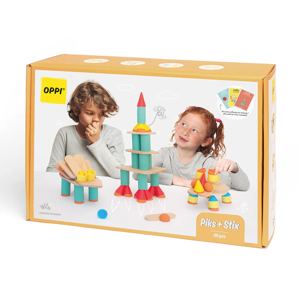 OPPI - Jeu de construction Stix + Pickx - 96 pièces 