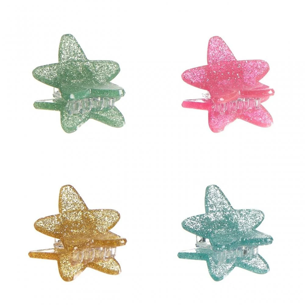 Rockahula - Lot de 4 pinces à cheveux - Etoiles - Paillettes 
