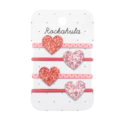 Rockahula - Lot de 4 accessoires cheveux – Cœurs scintillants