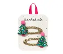 Rockahula - Lot de 2 pinces -Pinces scintillantes en forme de sapin de Noël