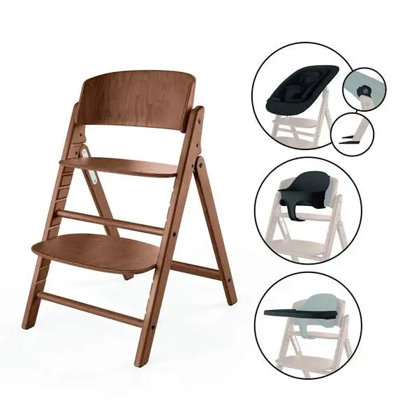Cybex - Chaise haute Click & Fold 4-en-1 - All Natural Dark