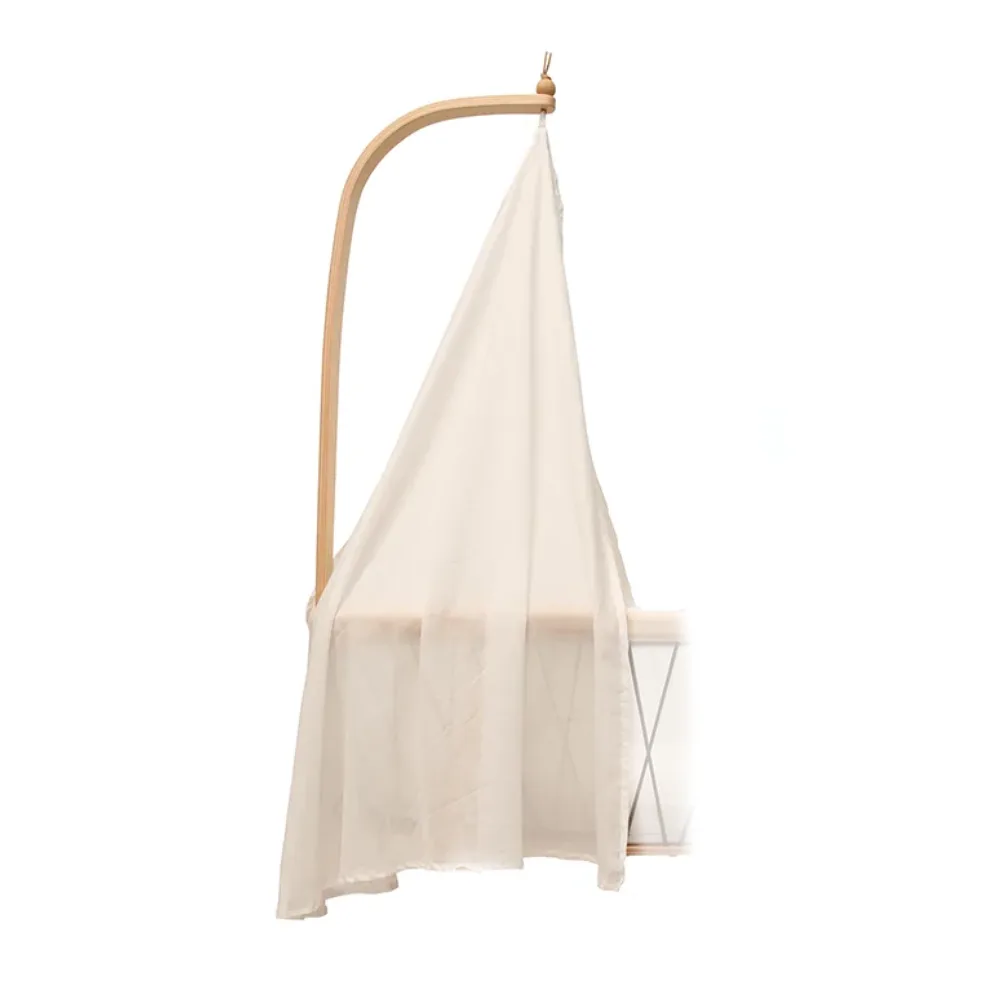 Charlie Crane - Ciel de lit en voile de coton pour berceau KUMI - Blanc