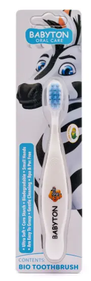 Babyton - Brosse à dents Bio - Zèbre