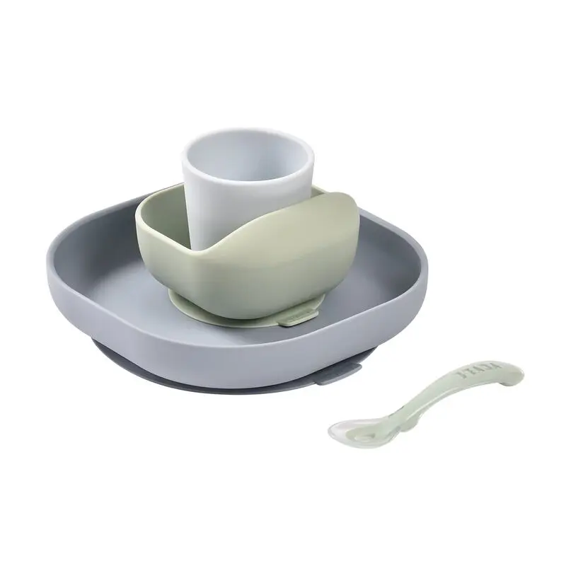 Béaba - Coffret repas en silicone - Galet