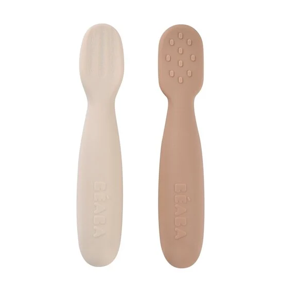 Béaba - Lot de 2 pré-cuillères - Praline-argile