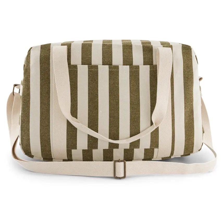 Rose In April - Sac à Langer Raphael - Rayures Olive / Greige