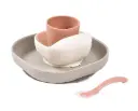 Béaba - Coffret repas silicone 4 pièces - Terracotta / Gazelle