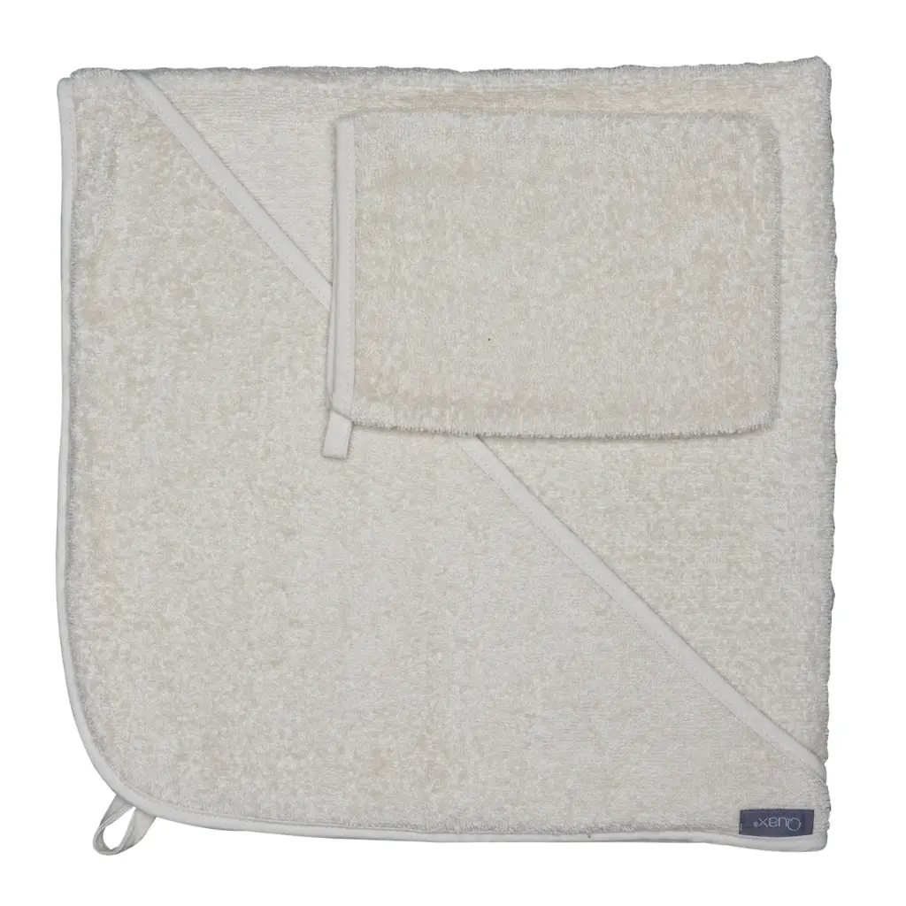 Quax - Cape de bain & gant de toilette - Argile