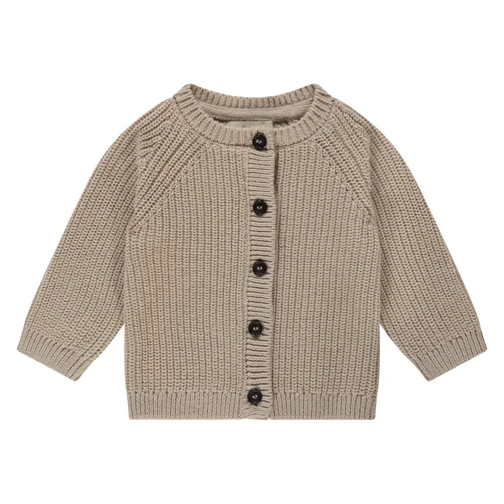 A Tiny Story - Gilet à Boutons Ligné - Nougat 