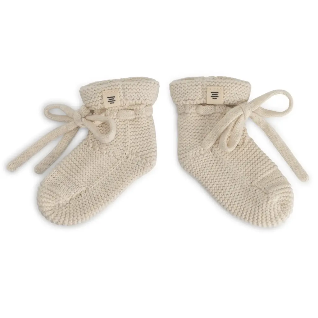 A Tiny Story - Chaussons pour bébé - Ecru Mélange