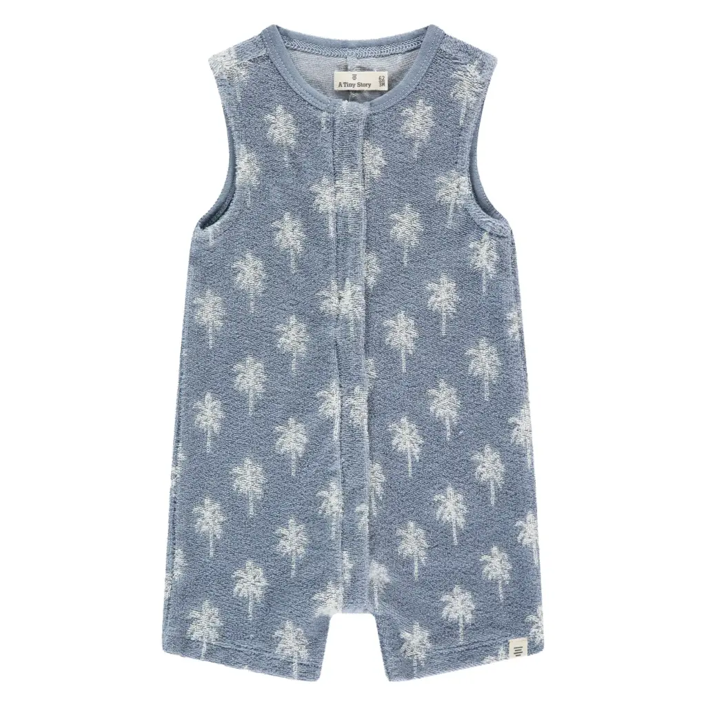 A Tiny Story - Combinaison - Bleu Clair Palmiers