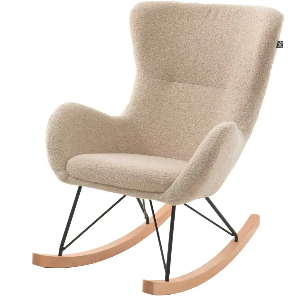 Vipack (JAXX) - Rocky - Chaise à bascule maxi beige bouclé 