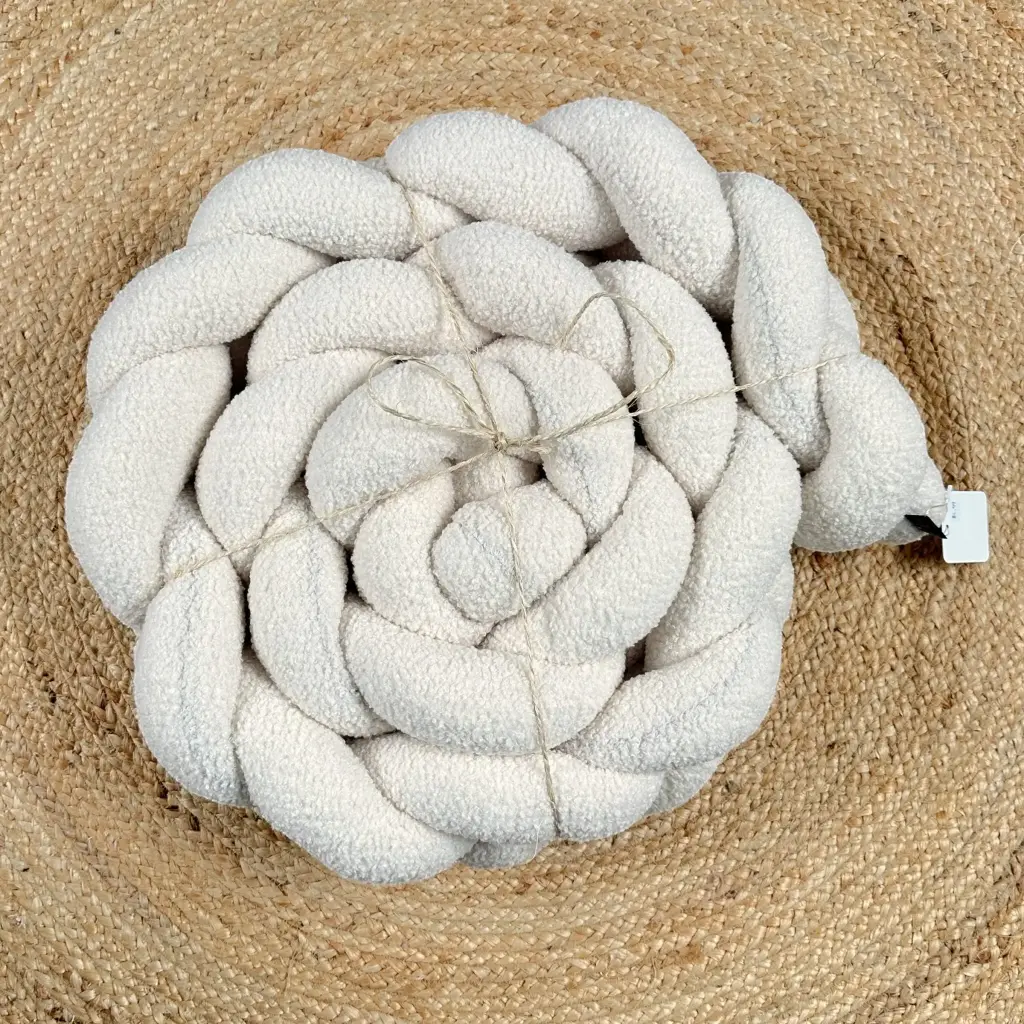 BidiBoo - Tresse de lit Bouclé écru