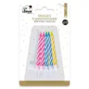 P'tit Clown - Bougies d'anniversaire - lot de 12 - multicolore
