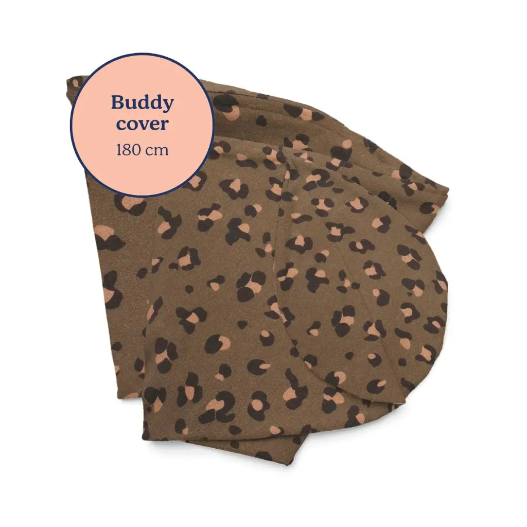 Doomoo - Housse pour coussin d'allaitement Buddy - Leopard Bronze