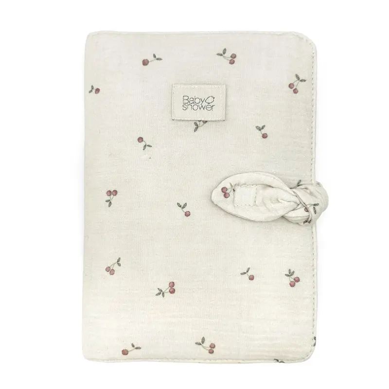Babyshower - Protège carnet santé Knot - Cherries