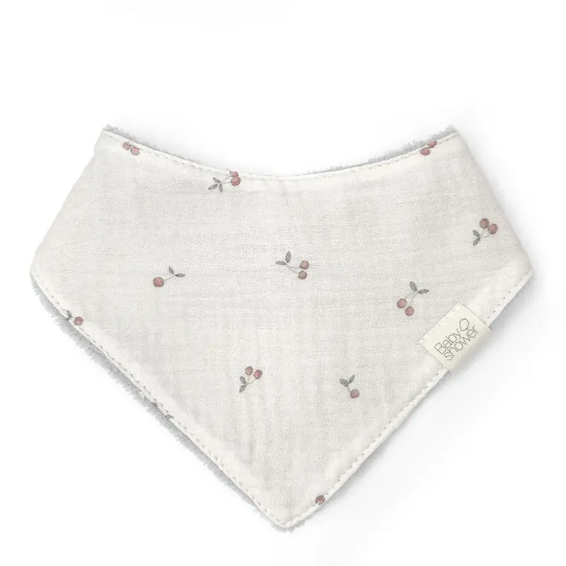Babyshower - Bavoir bandana Bamboo - Cherries