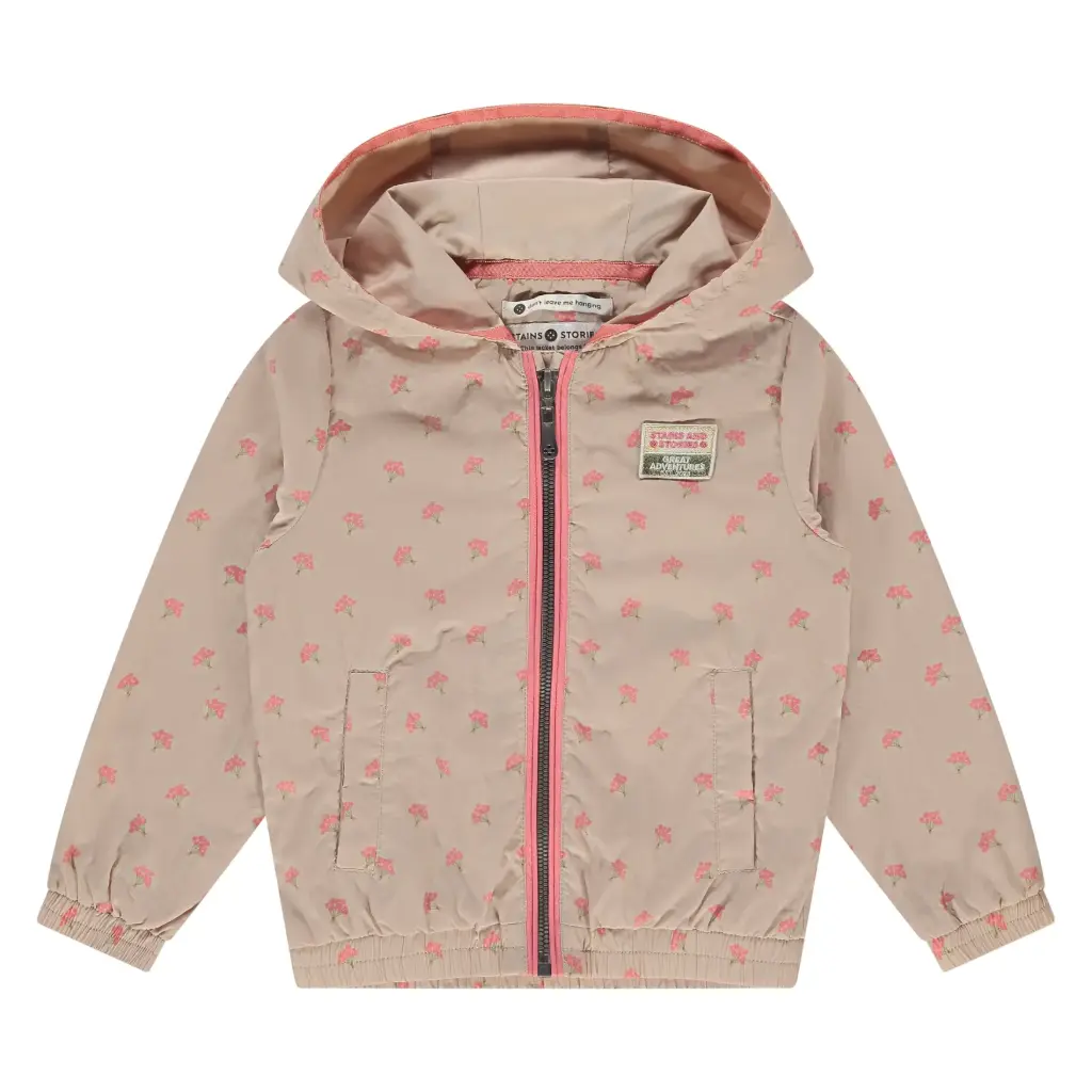 Stains & Stories - Veste d'été fille - Fleurs - Beige