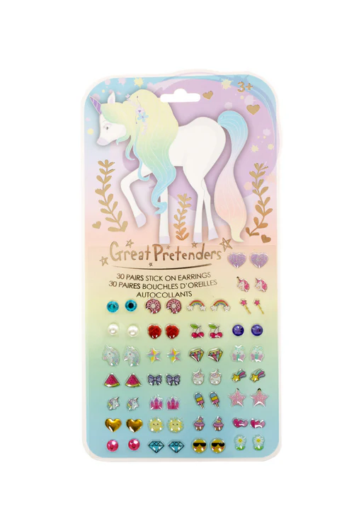 Great Pretenders - Lot de 30 autocollants pour boucles d'oreilles - Licornes