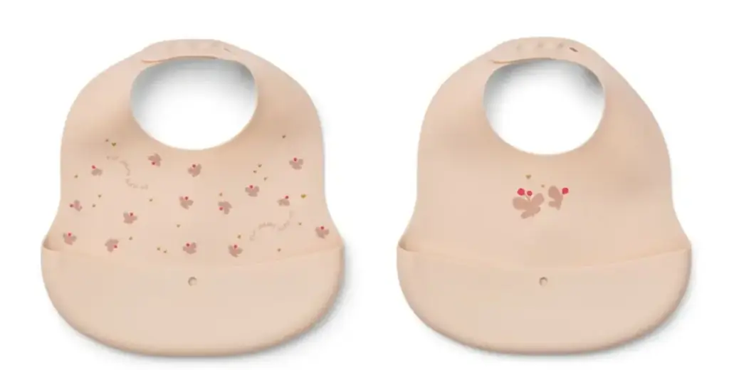 LIEWOOD - Bavoirs à Imprimé EMBER, Lot de 2 Mini Butterfly / Apple blossom