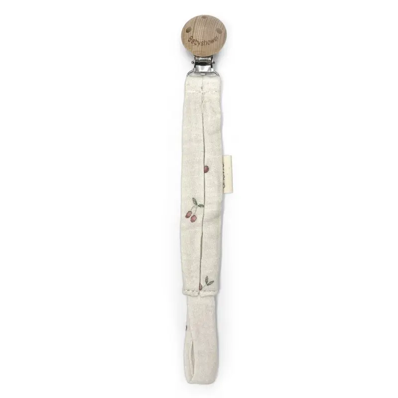 Babyshower - Attache-tétine Wood - Cherries