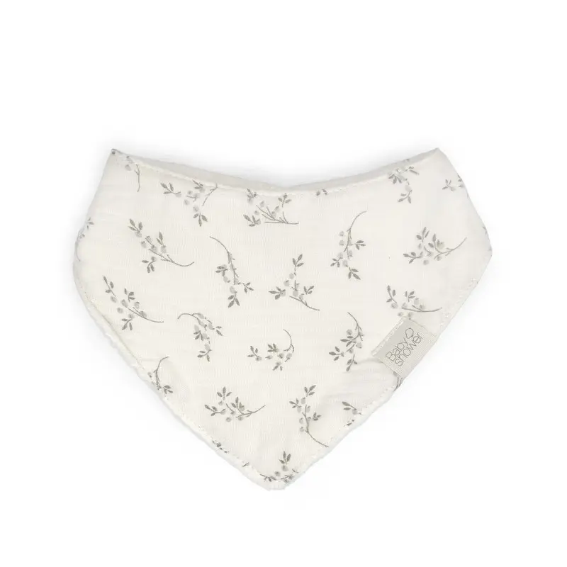 Babyshower - Bavoir bandana Bamboo - Olive Bloom