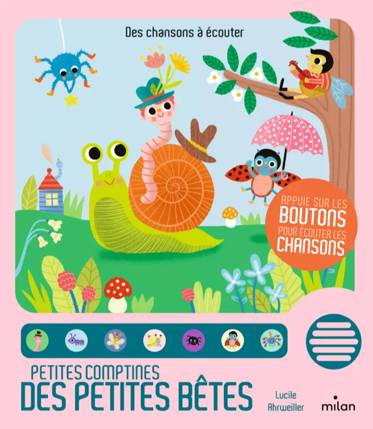Éditions Milan - Livre sonore - Petites comptines des petites bêtes 
