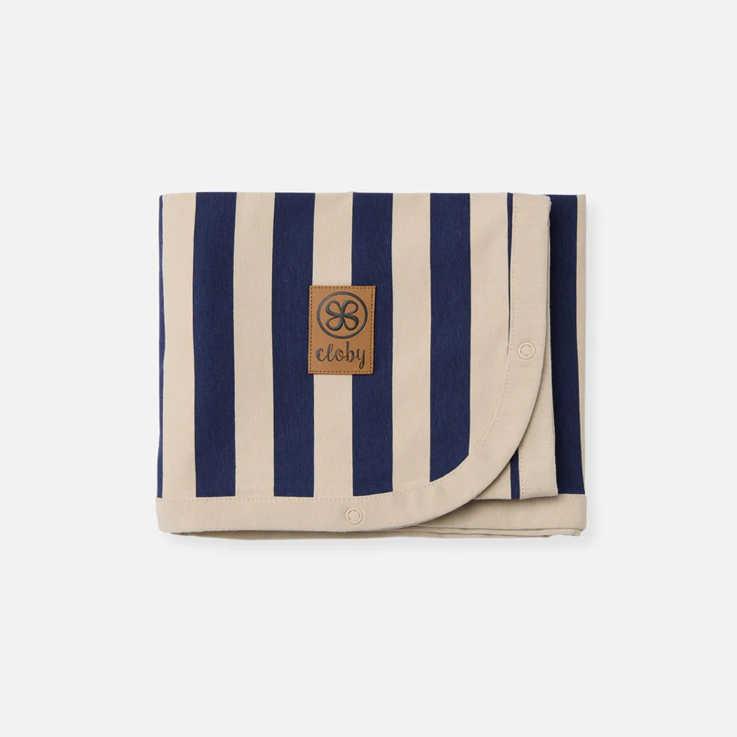 Cloby - Couverture anti-uv - Navy/Sandy Stripe