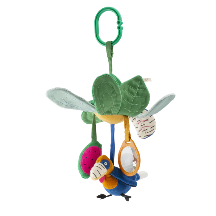 Moulin Roty - Peluche fleur d'activités à suspendre - La Forêt Mawa 