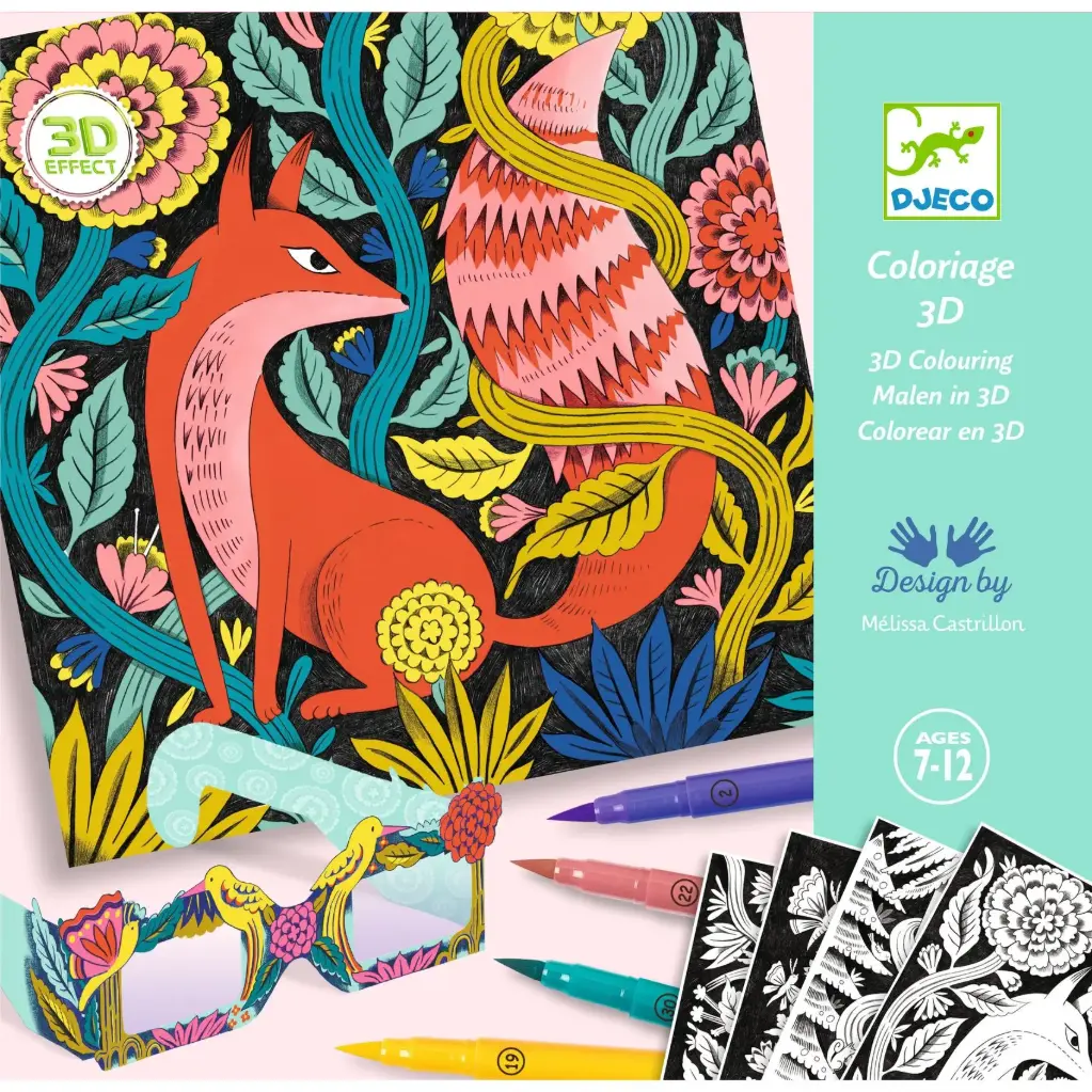 DJECO - Coloriage 3D - Forêt fantastique - 7-12 ans