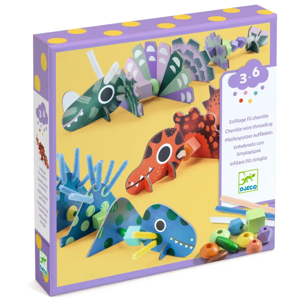 DJECO - Enfilage - Terribles dinos - 3-6 ans