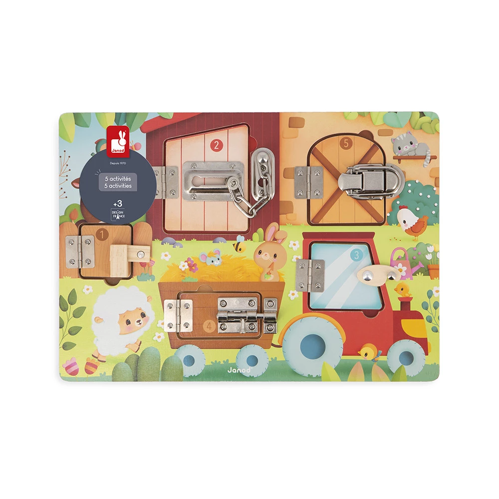 Janod - Planche à verrous - La Ferme- 3 ans + 