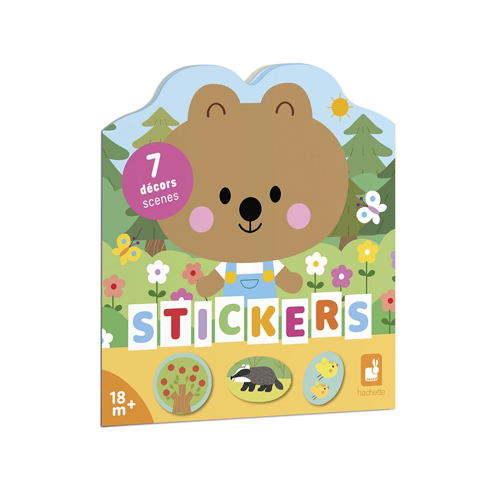 Janod - Cahier de Stickers et Décors La Forêt - 18 mois +
