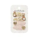 Rockahula - Lot de 4 pinces à cheveux - Lapin et fleurs 
