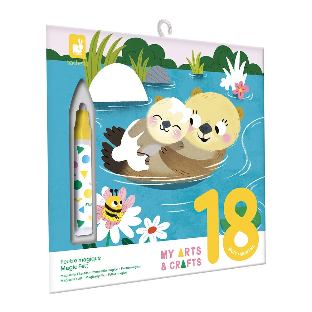 Janod - Coffret Créatif Feutre Magique Animaux Calins - 18 mois+ 