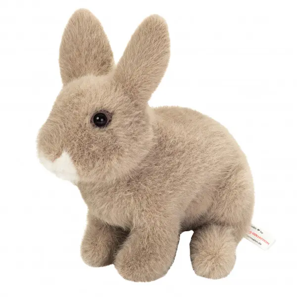 Hermann Teddy - Lapin assis gris - 20 cm