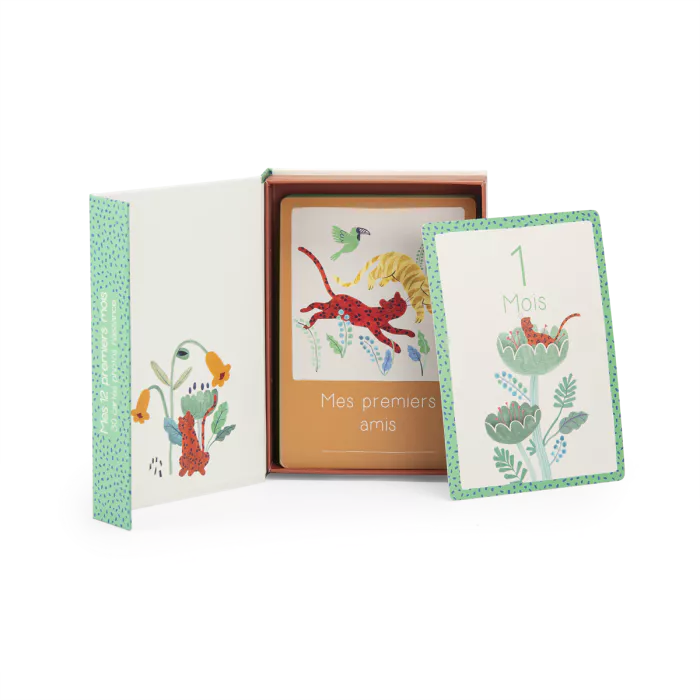 Moulin Roty - Cartes mes 12 premiers mois - La forêt Mawa
